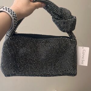 Gunne Sax Knotted Handle Rhinestone Bag